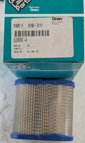 OEM Genuine Onan Cummins Generator Air Filter 0140-3111, OLD STOCK