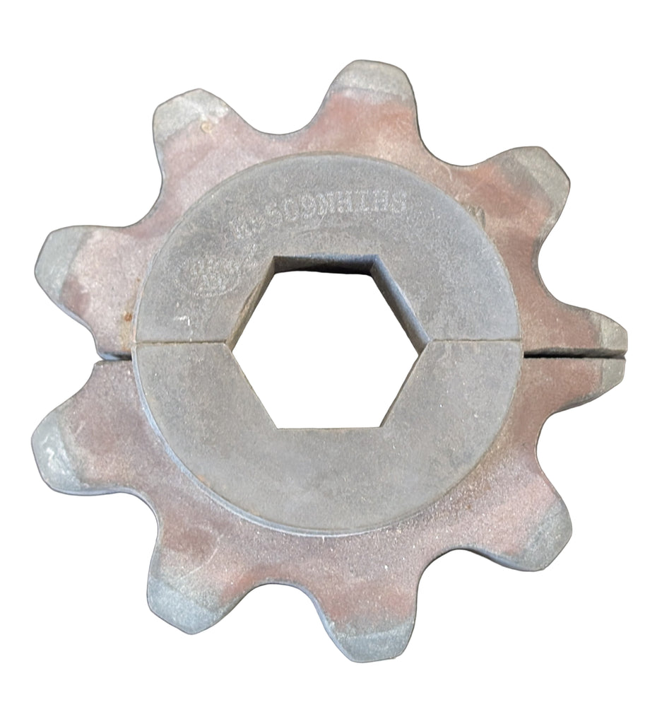 H5509NHIH  SPLIT SPROCKET, 9 teeth, 1-1/2 hex bore. For feeder house chain. conveyer shaft.