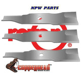 3 CUB CADET ZERO TURN MOWER BLADES 48" CUT HI LIFT 01004772 325-278 R11564