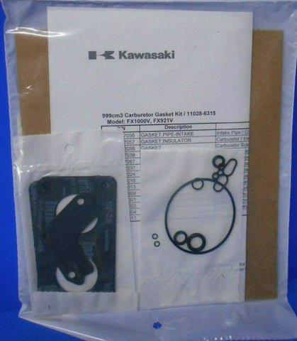 KAWASAKI CARBURETOR CARB REBUILD KIT 11028-6315 11028-6290, 110286315, FX921V FX1000V ENGINE