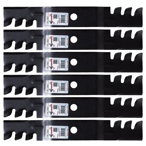 6PK Mulching Lawn Mower Blades for John Deere X300 X 304 X320 X 324 X324 X 360 X465 X 475 X485 X 495 X500 X 520 X534 X 54 17" X 0.800"