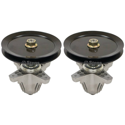 2 Deck Spindle Assemblies w/Pulleys for MTD Cub Cadet Troy-Bilt Mowers 918-05078A 618-05078A