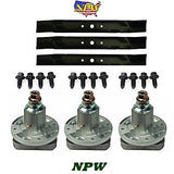 Blades GY20568, Spindles GY20050 for John Deere L120 L130 with Self Tapping Screws 48", Spindles for John Deere L120 L130 with Self Tapping Screws 48"