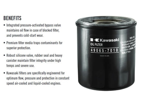 NEW OEM KAWASAKI OIL FILTER 49065-0724 REPLACES 49065-2078, 49065-7010