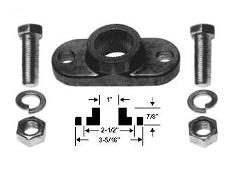 ADAPTOR ASSEMBLY BLADE 1" MTD SPLINED