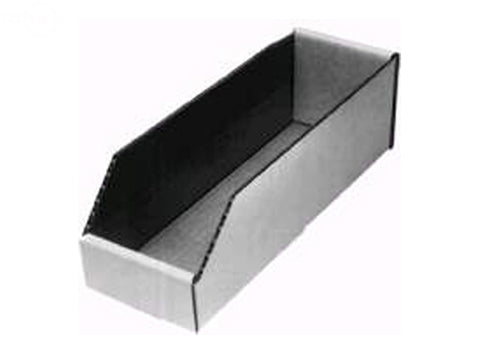 BOX BIN WHITE 4" X 12-1/2"