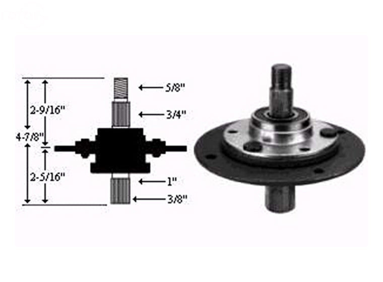 ASSEMBLY SPINDLE SHORT MTD ,285-088,917-0912,917-0912
