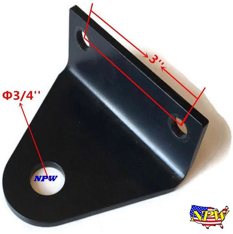 NPW  Universal 3" CENTERS Zero Turn Mower Trailer Tow Hitch -