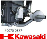 49070-0877,490700877 HIGH MOUNT  KAWASAKI MUFFLER FOR FR/FS/FT 651V .691V , 730V
