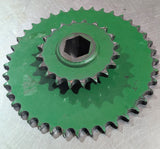 USED AE39652 John Deere Baler Lower Drive Double Roll Sprocket 446 456 467 546 557