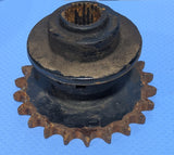 Used Clutch Drive Half and Sprocket Assembly fits New Holland BR780, 87032323, 87028608