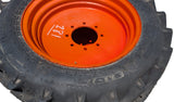 2 New Alliance Tractor Bias R-1 - 9.50-22 Tires on AMR8553 KUBOTA RIMS