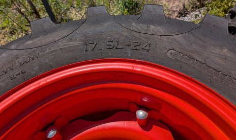 2, 17.5/L-24 Titan Farm Industrial Contractor R-4 C (6 Ply) on New Kubota RIMS 4D6603