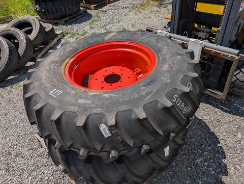 2, Firestone Super All Traction II 23 R1 14.9-24 Tires ON NEW KUBOTA RIMS