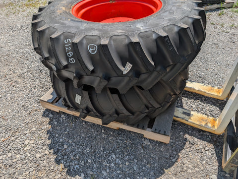 2, Firestone Super All Traction II 23 R1 14.9-24 Tires ON NEW KUBOTA RIMS