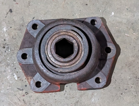 USED NH # 9615757 LH LOWER ROLLER BEARING HOUSING NEW HOLLAND  408, 411,415