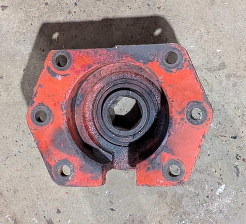USED NH # 9615757 LH LOWER ROLLER BEARING HOUSING NEW HOLLAND  408, 411,415