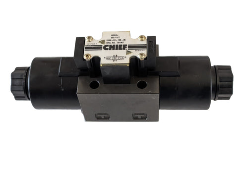 D05S-2C-12D-35 CHIEF Hydraulic Directional Valve: 12 gpm Max Flow Rate, D03 NFPA Size, Three Positions, 12V DC