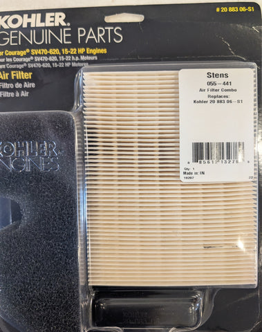 Kohler 20 883 06-s1 Air Filter Pre-cleaner Kit, 4-3/4 X 6-1/2 X 1