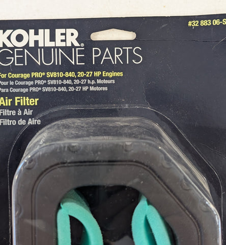 KOHLER 32 883 06-S1 Engine Air Filter With Pre-Cleaner Kit For Courage PRO Twin SV810 - SV840