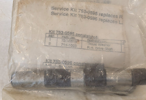 Genuine MTD ,CUB CADET ,Sears Craftsman KIT-RH DRIVE SHAFT Part# 753-0595, 711-1003