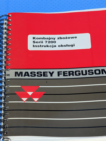 63001925m4 AGCO MASSEY FERGUSON 7200 COMBINE MANUAL POLISH LANGUAGE