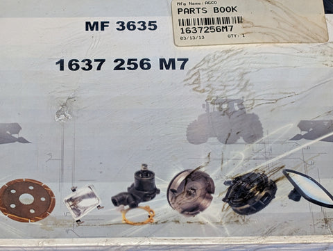 PARTS BOOK AGCO Part Number 1637256M7 MASSEY FERGUSON 3635 NEW OLD STOCK