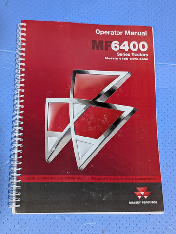 Massey Ferguson Tractor 6465 6475 6480 Operator Manual 4315582M1