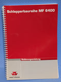AGCO schlepper baureihe, tractor series MASSEY FERGUSON 6400 instruction manual, GERMAN