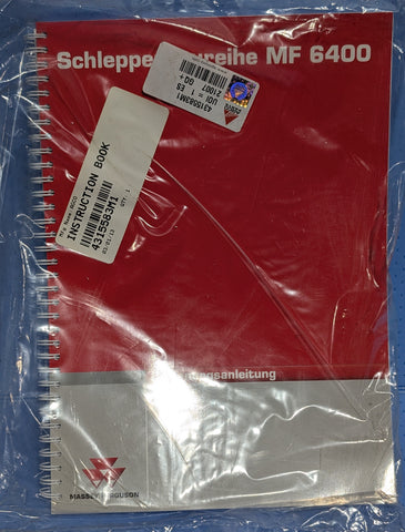 AGCO schlepper baureihe, tractor series MASSEY FERGUSON 6400 instruction manual, GERMAN