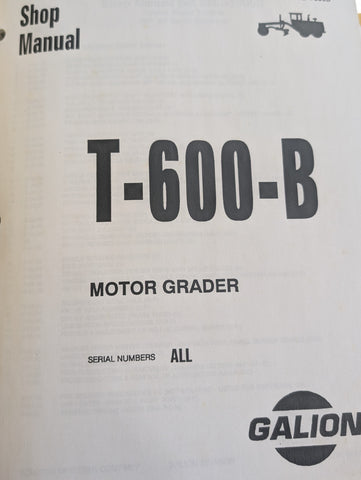 Galion T-600-B SERVICE MANUAL in Komatsu binder