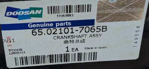 AGCO 65.02101-7065 CRANKSHAFT ASSY (Doosan) LOCAL PICKUP