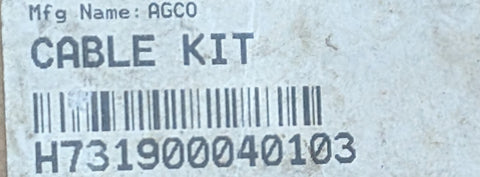AGCO MASSEY FERGUSON  WIRING HARNESS H731900040103 CABLE KIT