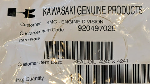 920497028 KAWASAKI Oil Seal 92049-7028 / 38-62-8MTCLV - OEM, Genuine