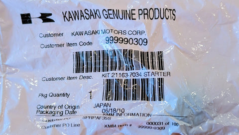 99999-0309 Kawasaki 999990309 Stopper Nut Kit for FR-series Engines 92210-7040 92210-7036
