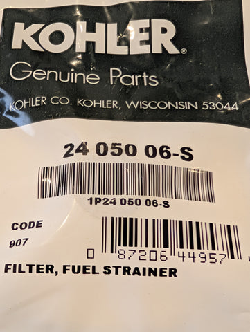 Kohler 2405006-S OEM FILTER; FUEL STRAINER  OEM Part Number: 24 050 06-S  Original Kohler Part