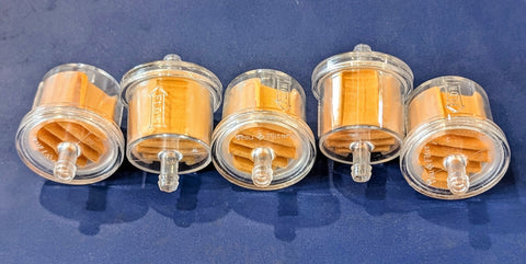 Pak of 5 FILTER FUEL 1/4" LINE HIGH FLO, 30 micron
