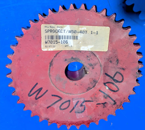 AGCO W7105-106 , 50BS40 Sprocket With 1-1/4" Finished Bore