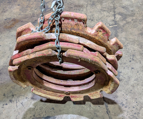 Used 4 DEUTZ REAR TRACTOR WEIGHTS FOR 28" RIMS