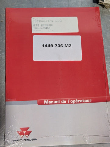 1449736M2 Massey Ferguson 1205/1215  OPERATORS MANUAL--FRENCH