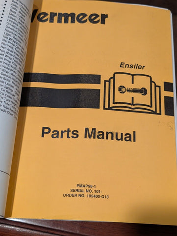 Vermeer ENSILER Balage System Operator's & Parts  Manual-