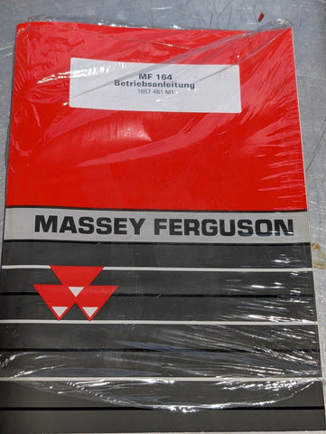1857461M1 Massey Ferguson 164 BALER OPERATORS MANUAL--GERMAN