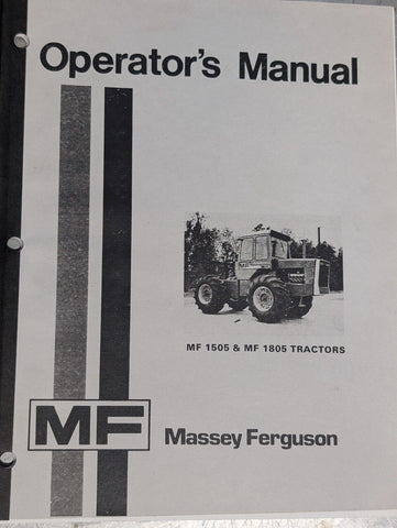 Massey Ferguson MF 1505 & 1805 Tractor Operator Manual