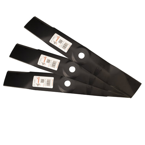 Three (3) Pack Rotary Lawn Mower Blades Replace John Deere M127500 M145476 Requires (3) Blades For 48" Deck