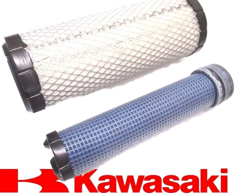 Genuine Kawasaki 11013-7044 & 11013-7045 Inner & Outer Air Filter Combo OEM