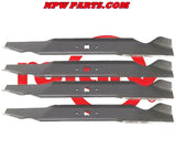 4 Pack Blades for MTD/Cub Cadet 100 series LTX 46" 942-04244, 942-04290, 12956