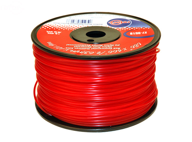 TRIMMER LINE  .080 1LB SPOOL RED COMMERCIAL