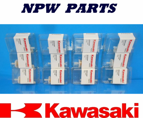 12 Pack Genuine Kawasaki 49019-0027 Fuel Filter Replaces 49019-0014 49019-7001