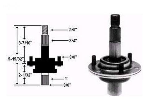 SPINDLE ASSEMBLY MTD B000GGX1DQ