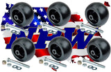 6 Hustler Mower Deck Wheel KITS - Raptor SD, Super Z, Hustler Sport, FasTrak SD,788166 31997 781567 781708